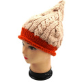 Moda Design Handmade Knit Cone Padrão Beanie Hat Inverno quente